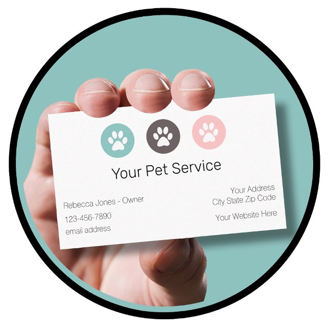 Carte De Visite Service pour animaux de compagnie tendance (Créateur téléchargé)