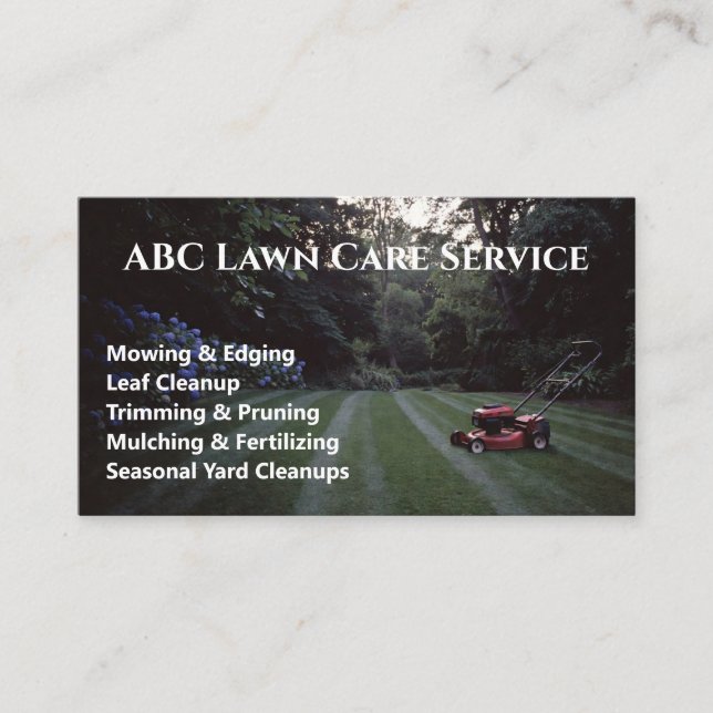 Carte De Visite Service Premium Lawnpro (Devant)