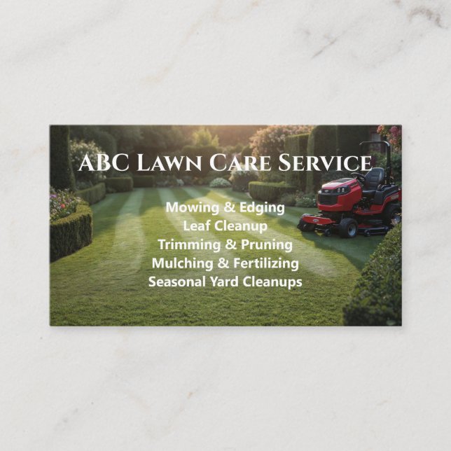 Carte De Visite Service Premium Lawnpro (Devant)