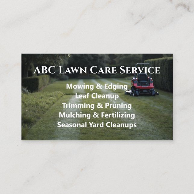 Carte De Visite Service Premium Lawnpro (Devant)