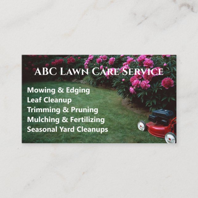 Carte De Visite Service Premium Lawnpro (Devant)
