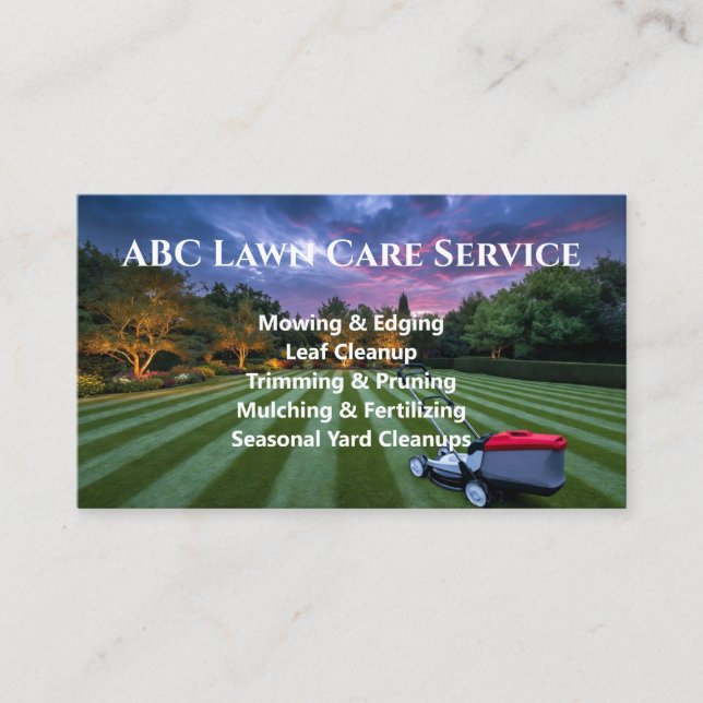 Carte De Visite Service Premium Lawnpro (Devant)
