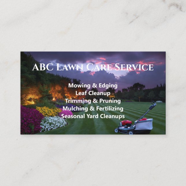Carte De Visite Service Premium Lawnpro (Devant)