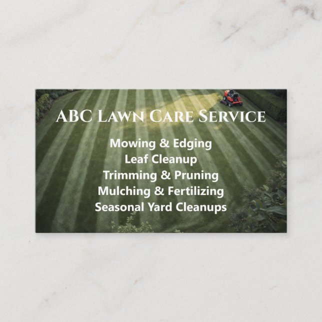 Carte De Visite Service Premium Lawnpro (Devant)