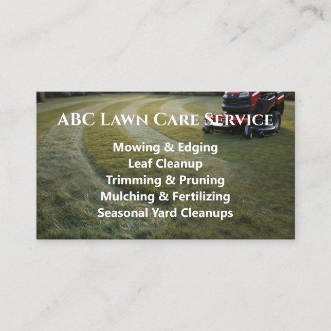 Carte De Visite Service Premium Lawnpro (Devant)