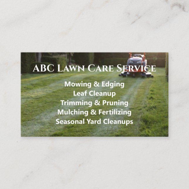 Carte De Visite Service Premium Lawnpro (Devant)
