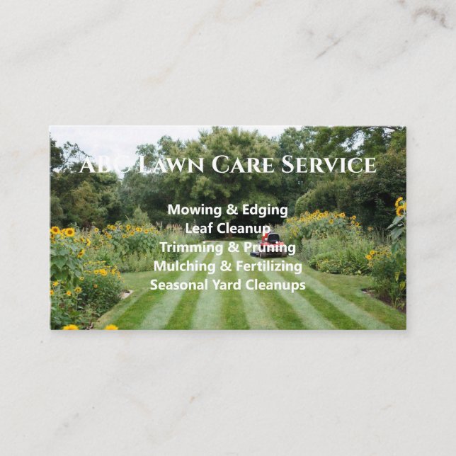 Carte De Visite Service Premium Lawnpro (Devant)