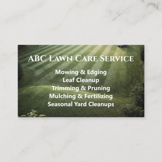 Carte De Visite Service Premium Lawnpro (Devant)