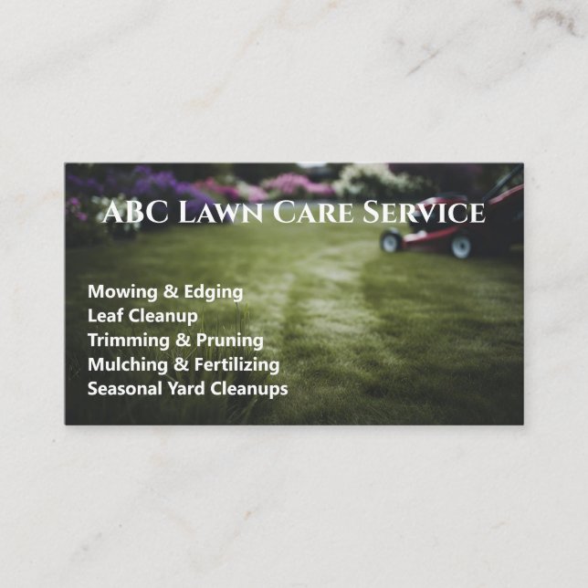 Carte De Visite Service Premium Lawnpro (Devant)