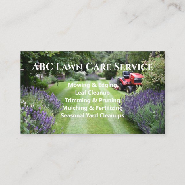 Carte De Visite Service Premium Lawnpro (Devant)