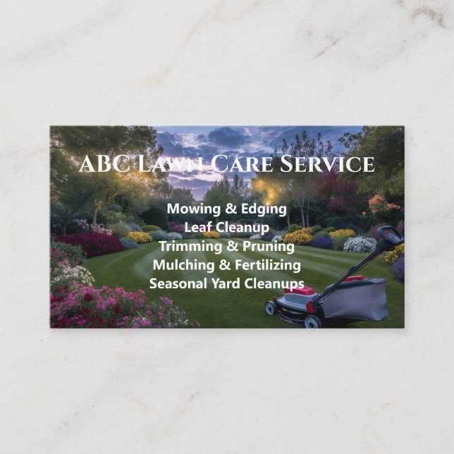 Carte De Visite Service Premium Lawnpro (Devant)