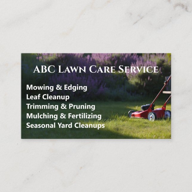 Carte De Visite Service Premium Lawnpro (Devant)