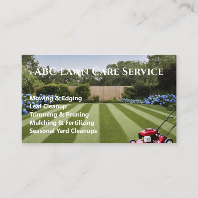 Carte De Visite Service Premium Lawnpro (Devant)