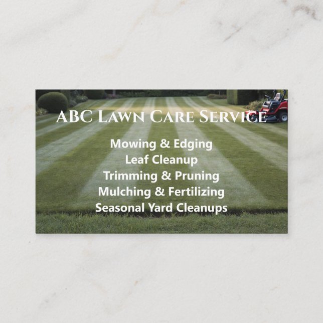 Carte De Visite Service Premium Lawnpro (Devant)