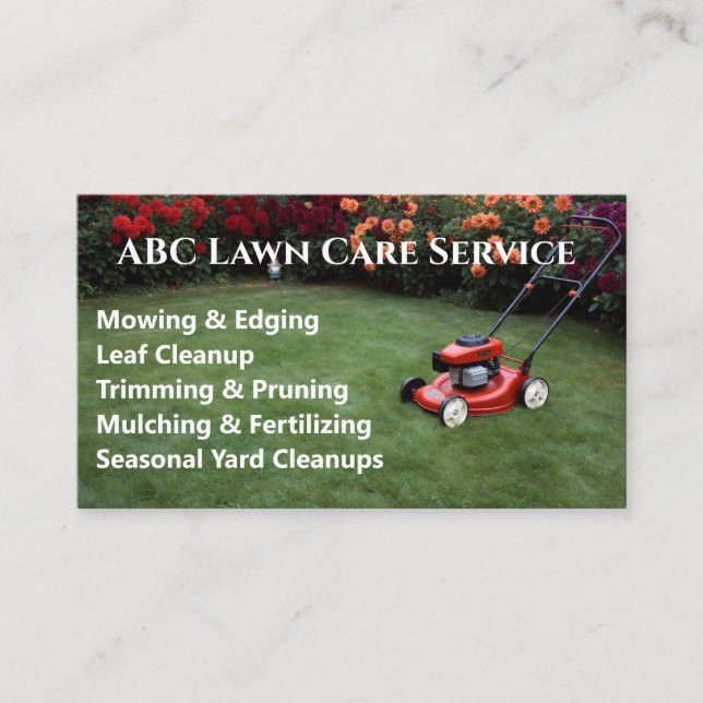 Carte De Visite Service Premium Lawnpro (Devant)