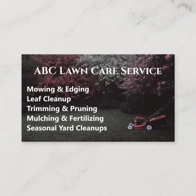 Carte De Visite Service Premium Lawnpro (Devant)