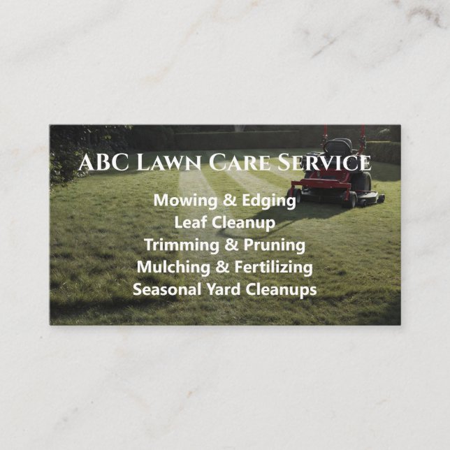 Carte De Visite Service Premium Lawnpro (Devant)