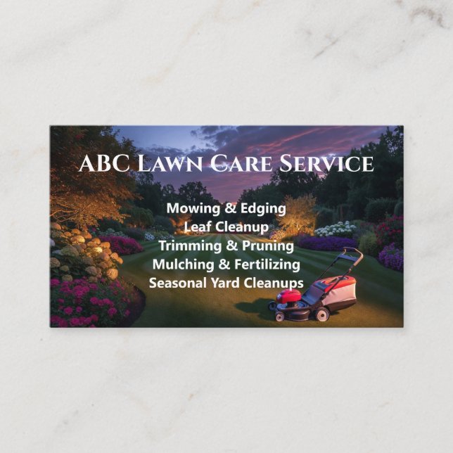 Carte De Visite Service Premium Lawnpro (Devant)