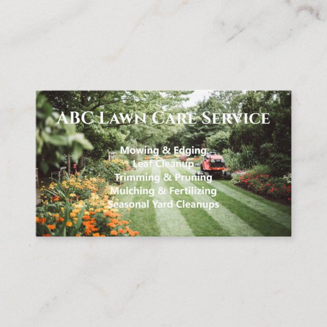 Carte De Visite Service Premium Lawnpro (Devant)