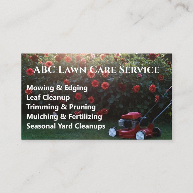 Carte De Visite Service Premium Lawnpro (Devant)