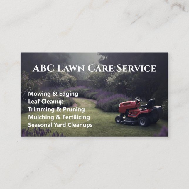 Carte De Visite Service Premium Lawnpro (Devant)