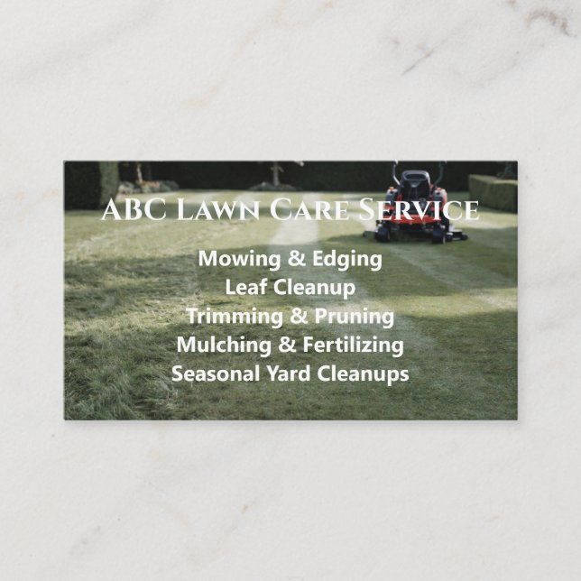Carte De Visite Service Premium Lawnpro (Devant)