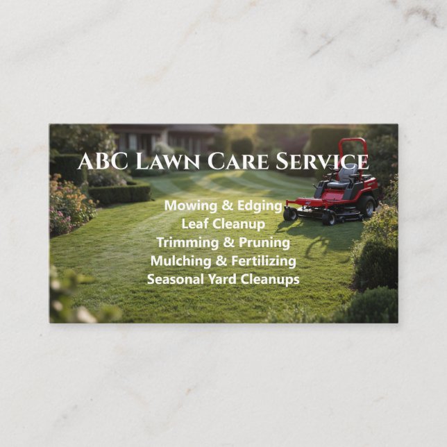 Carte De Visite Service Premium Lawnpro (Devant)