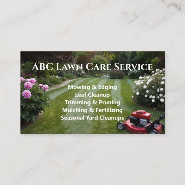 Carte De Visite Service Premium Lawnpro (Devant)
