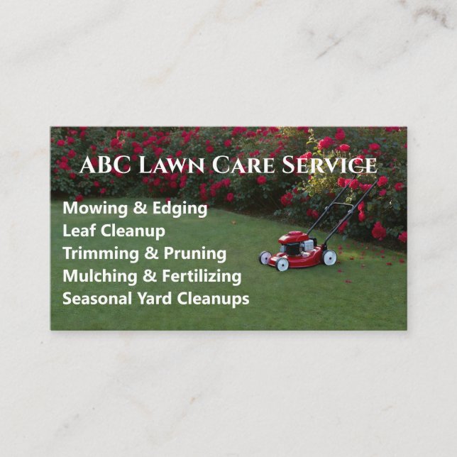 Carte De Visite Service Premium Lawnpro (Devant)