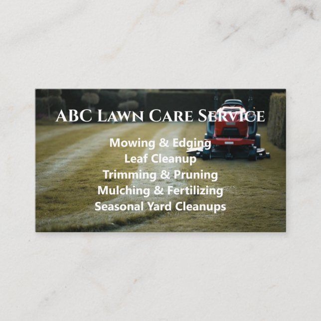 Carte De Visite Service Premium Lawnpro (Devant)
