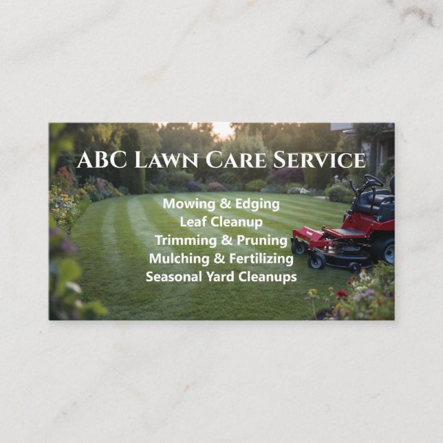 Carte De Visite Service Premium Lawnpro (Devant)