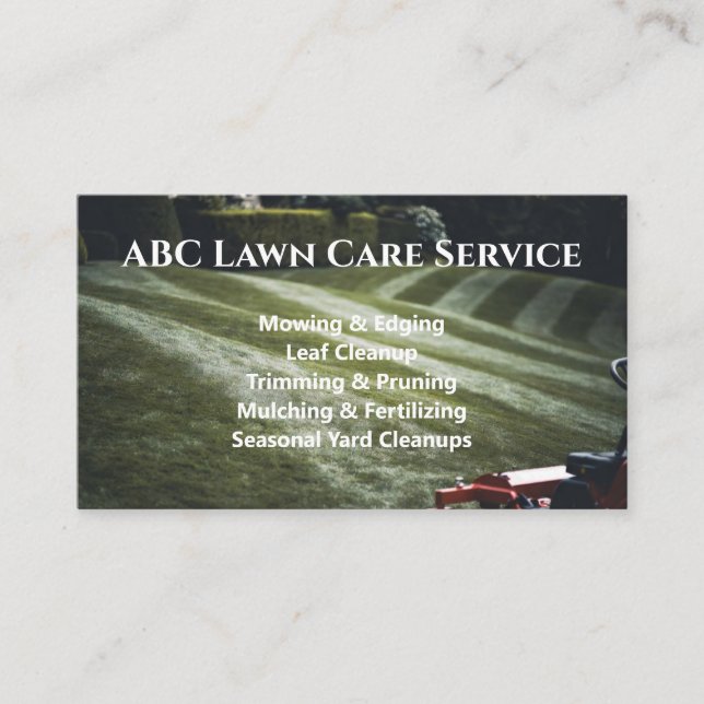 Carte De Visite Service Premium Lawnpro (Devant)