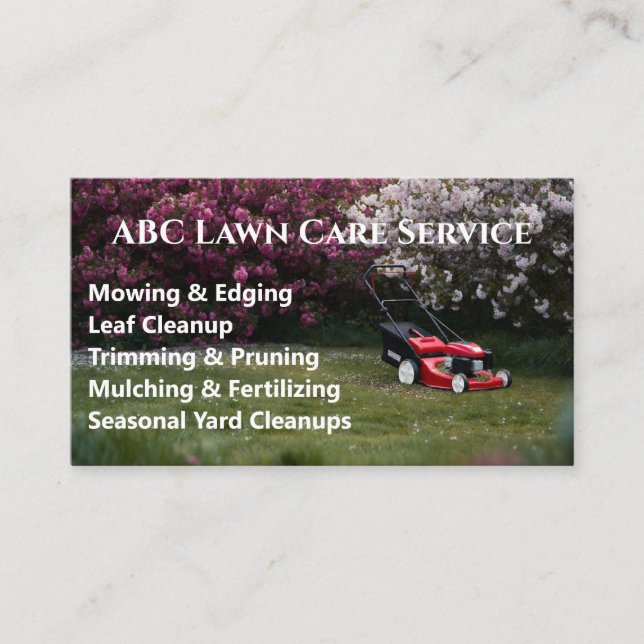 Carte De Visite Service Premium Lawnpro (Devant)