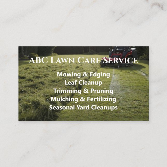 Carte De Visite Service Premium Lawnpro (Devant)