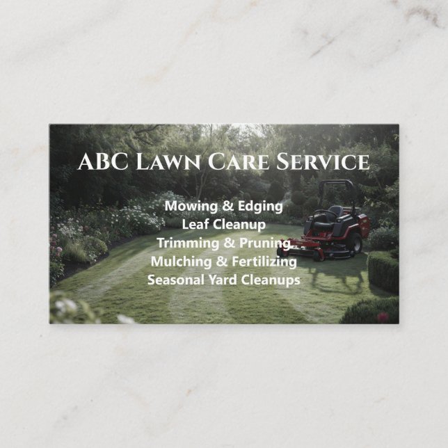 Carte De Visite Service Premium Lawnpro (Devant)