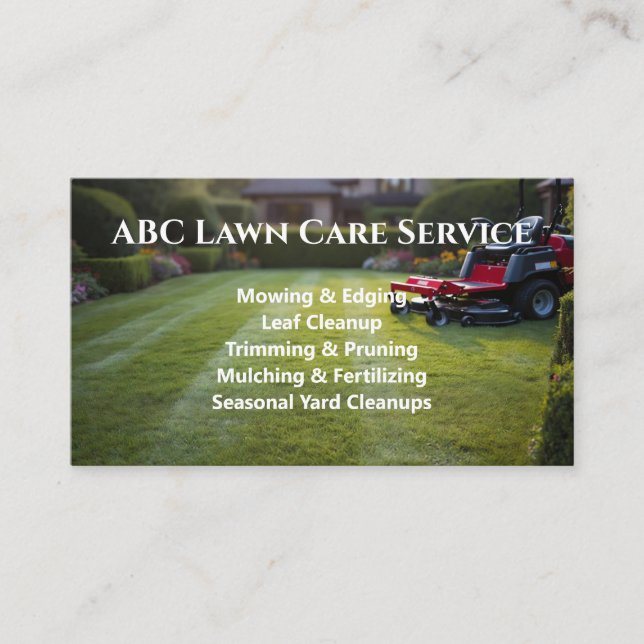 Carte De Visite Service Premium Lawnpro (Devant)