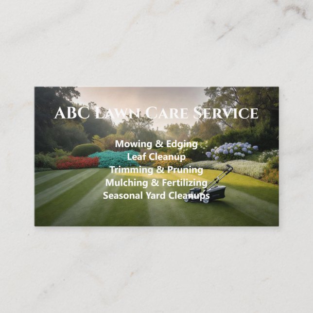 Carte De Visite Service Premium Lawnpro (Devant)