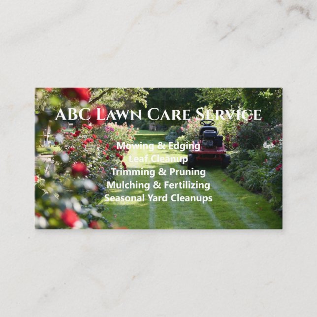 Carte De Visite Service Premium Lawnpro (Devant)