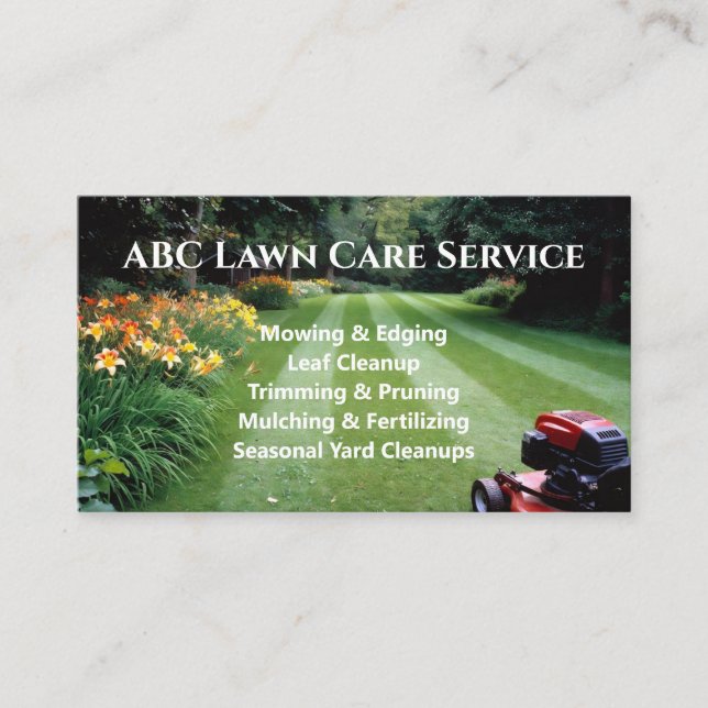Carte De Visite Service Premium Lawnpro (Devant)