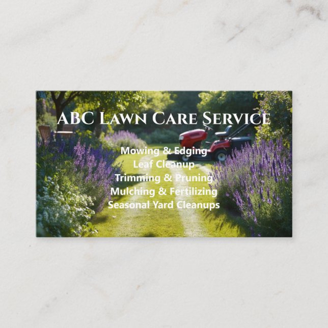 Carte De Visite Service Premium Lawnpro (Devant)