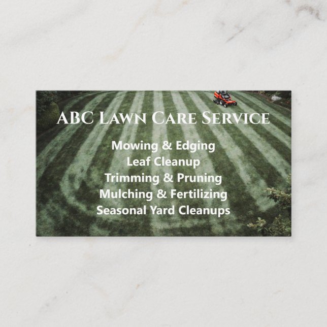 Carte De Visite Service Premium Lawnpro (Devant)