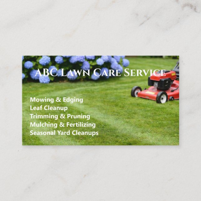 Carte De Visite Service Premium Lawnpro (Devant)