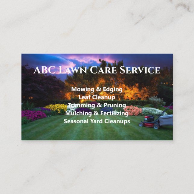 Carte De Visite Service Premium Lawnpro (Devant)