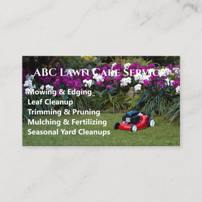 Carte De Visite Service Premium Lawnpro (Devant)