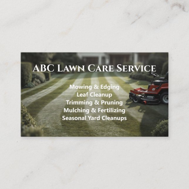 Carte De Visite Service Premium Lawnpro (Devant)