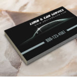 Carte De Visite Service professionnel de Limo et Taxi Sombre<br><div class="desc">Professionnel Dark Luxury Voiture Limousine & Service Carte de visite de voiture.</div>