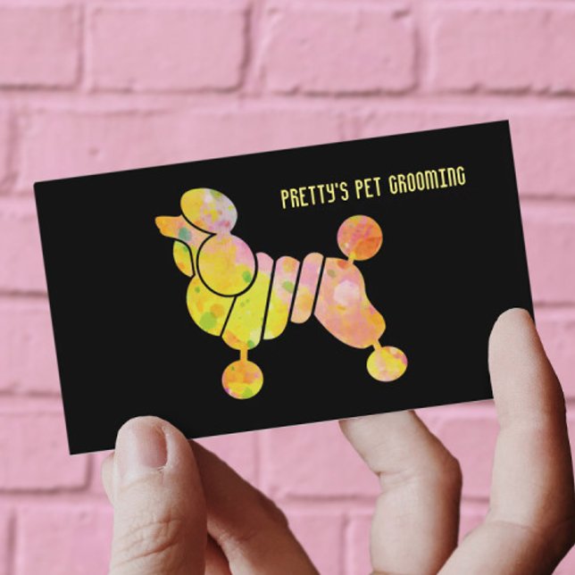 Carte De Visite Service professionnel de toilettage pour animaux d (Créateur téléchargé)