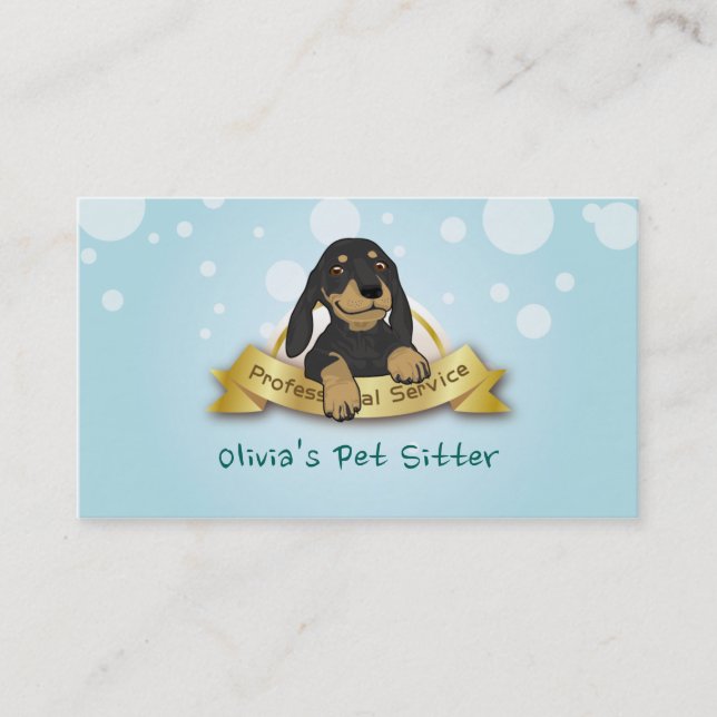 Carte De Visite Service se reposant de mélange d'animal familier (Devant)