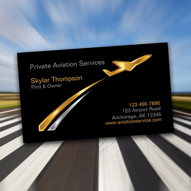Carte De Visite Services aériens privés (Créateur téléchargé)