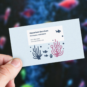 Carte De Visite Services aquariums - Poisson et corail